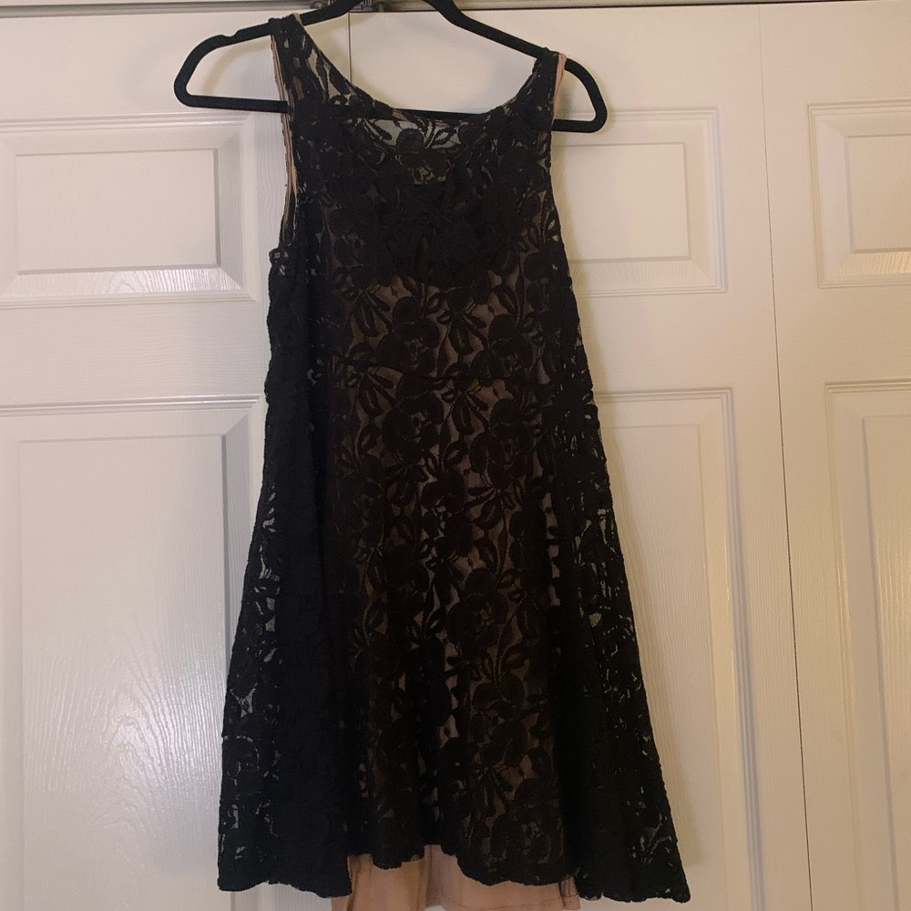 Black lace free people dress
